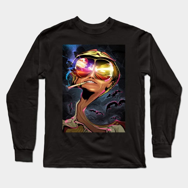 Fear And Loathing Night Long Sleeve T-Shirt by nabakumov